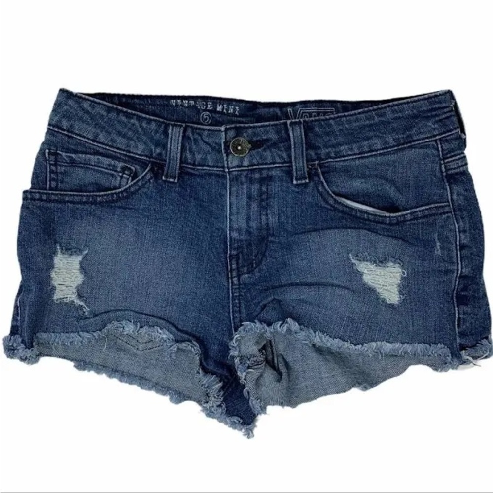 Vans distressed denim cutoff jean shorts size 5